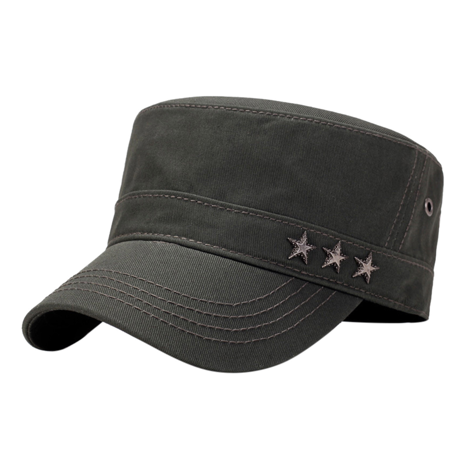 Gorra de béisbol informal de algodón mezclado con estampado de letras, ajustable, para exteriores, golf y sol, para hombre